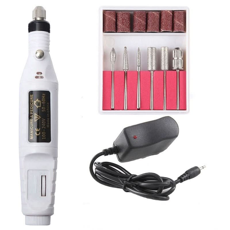 NailMaster Elite 6-In-1 Electric Nail Care Kit — Interchangeable Attachments for Natural and Gel Nails