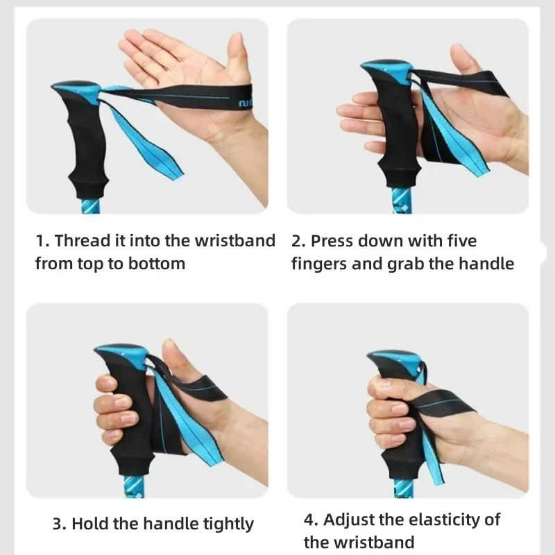 TrailGlide Folding Trekking Poles — Lightweight Profile, Adjustable Stability