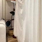 Textured Sheer Window Curtains Soft Light Filtering Grommet Drapes - Euroselle