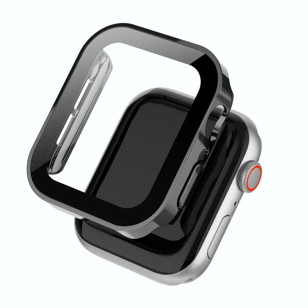 מגן נצמד ל-Apple Watch Series 4-9 — זכוכית מחוסמת ושריון PC
