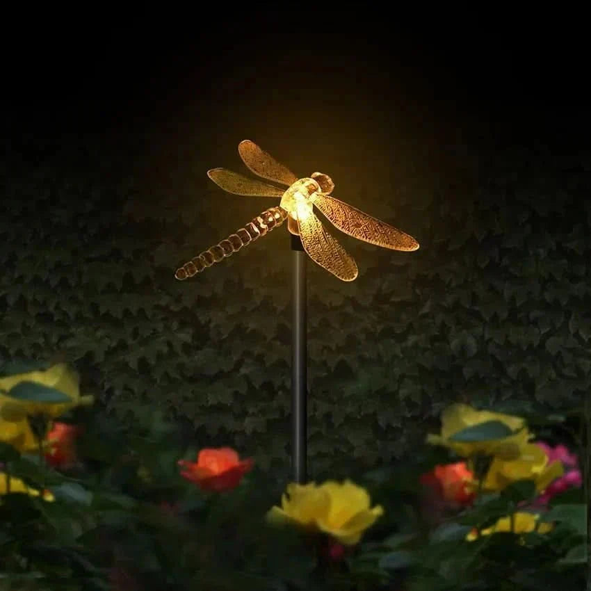 AuroraLeaf solcelledrevet sommerfuglelampe med LED til haven