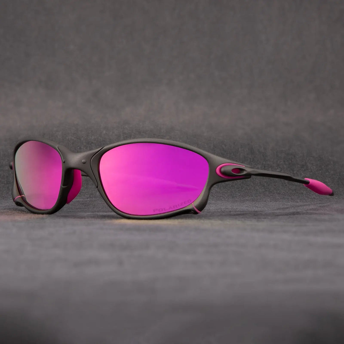 Óculos de sol desportivos polarizados: lentes espelhadas vermelhas, armação leve de alumínio