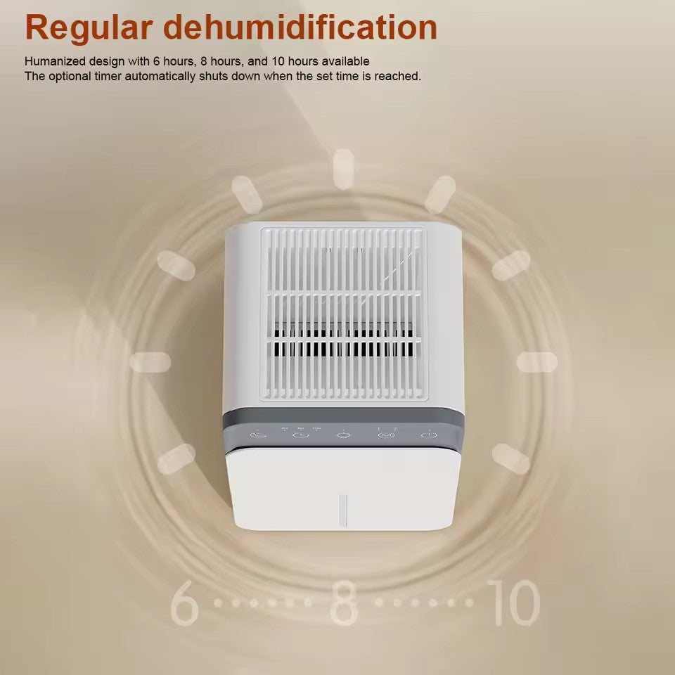 Kompaktní elektrický odvlhčovač — 12 oz, časovač, noční světlo, automatický režim