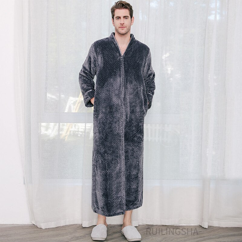 Robe de banho em lã polar com fecho para mulher e homem, com ou sem capuz, térmico, para usar em casa, com bolsos, macio, leve e quente