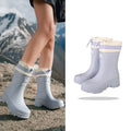 Women's Vintage Rubber Rain Boots — Waterproof, Non-Slip Sole