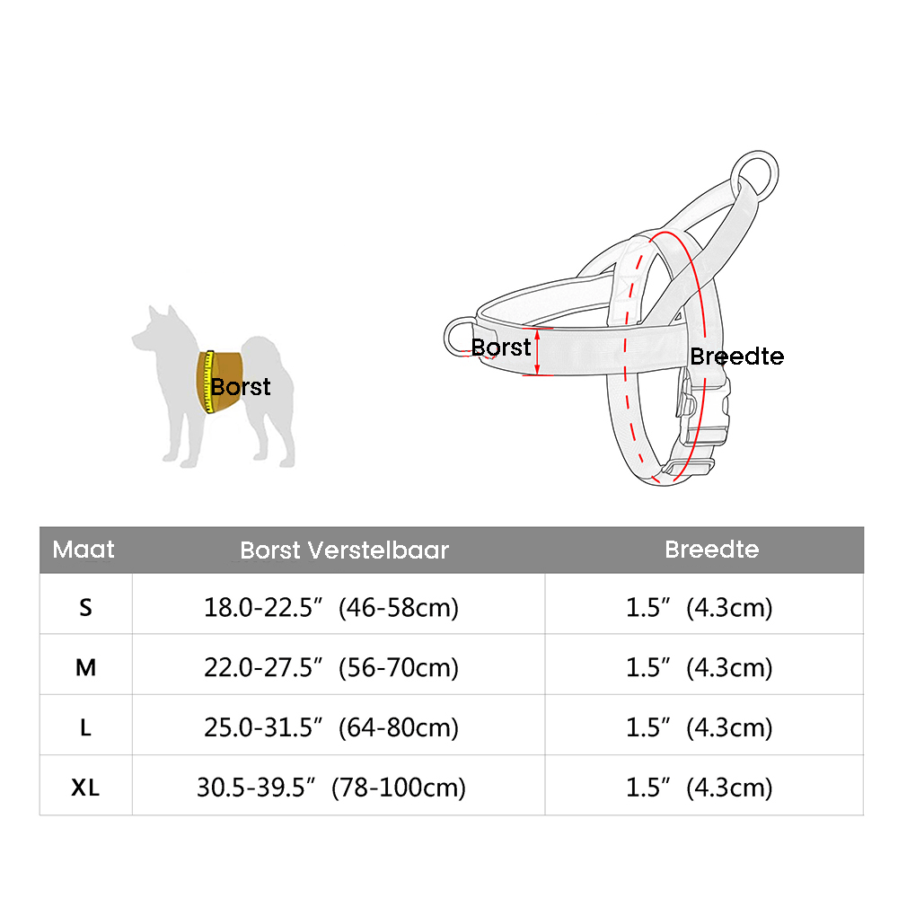 NovaGuard-reflekssele – justerbar brystdesign uten trekking, polstret håndtak