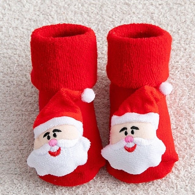 SunnySteps Kids Christmas Socks — Soft Festive Motif Print
