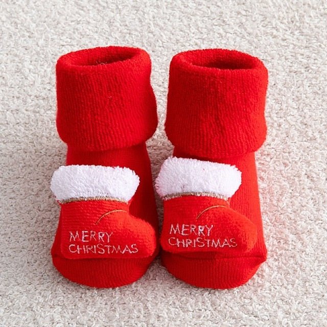 SunnySteps Kids Christmas Socks — Soft Festive Motif Print