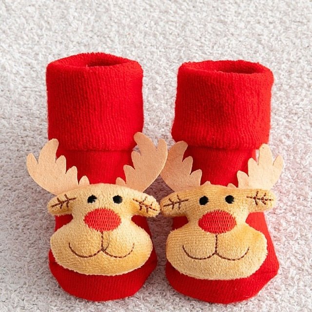 SunnySteps Kids Christmas Socks — Soft Festive Motif Print