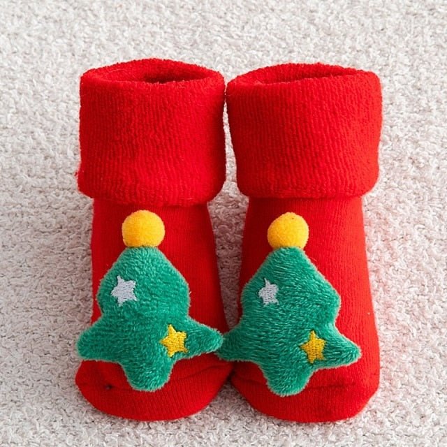 SunnySteps Kids Christmas Socks — Soft Festive Motif Print