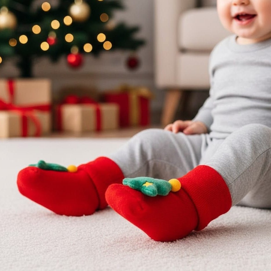 SunnySteps Kids Christmas Socks — Soft Festive Motif Print