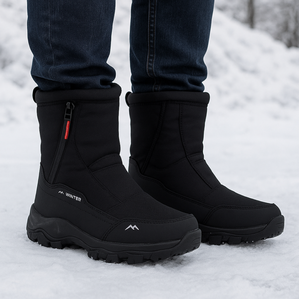 Women's Insulated Waterproof Snow Boots — Plush Lining, Slip-Resistant