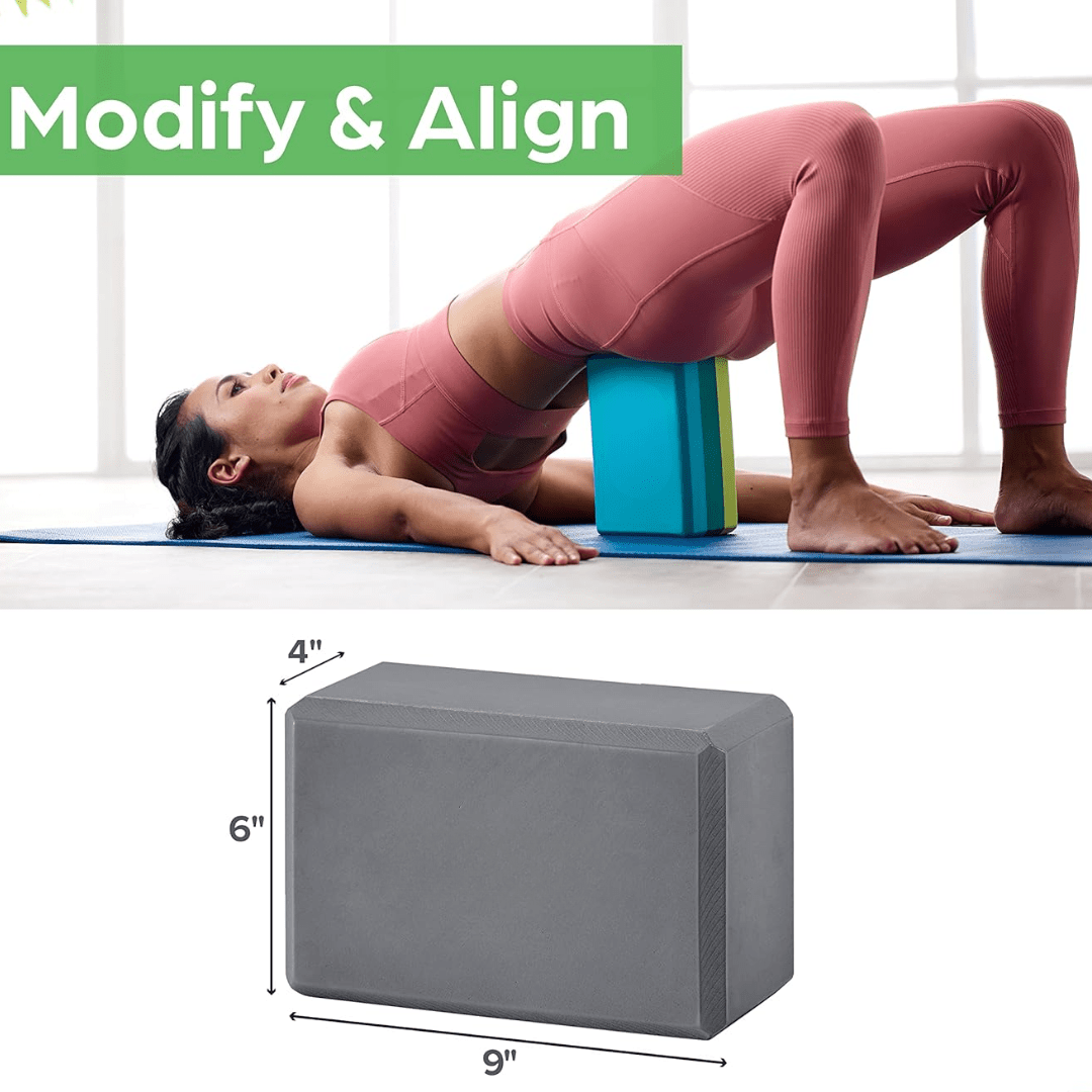 NovaFlex Premium-Yogablock — komfortabler Griff, stabiler Halt, standardmäßige rechteckige Form