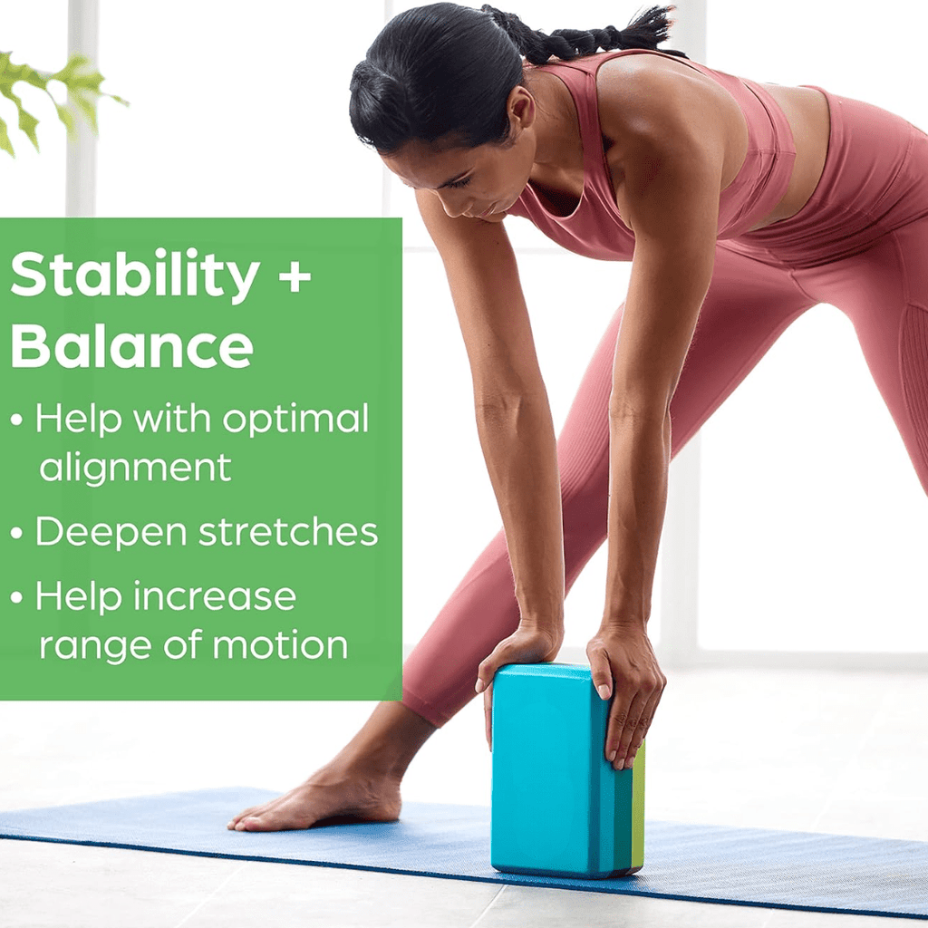 NovaFlex Premium-Yogablock — komfortabler Griff, stabiler Halt, standardmäßige rechteckige Form