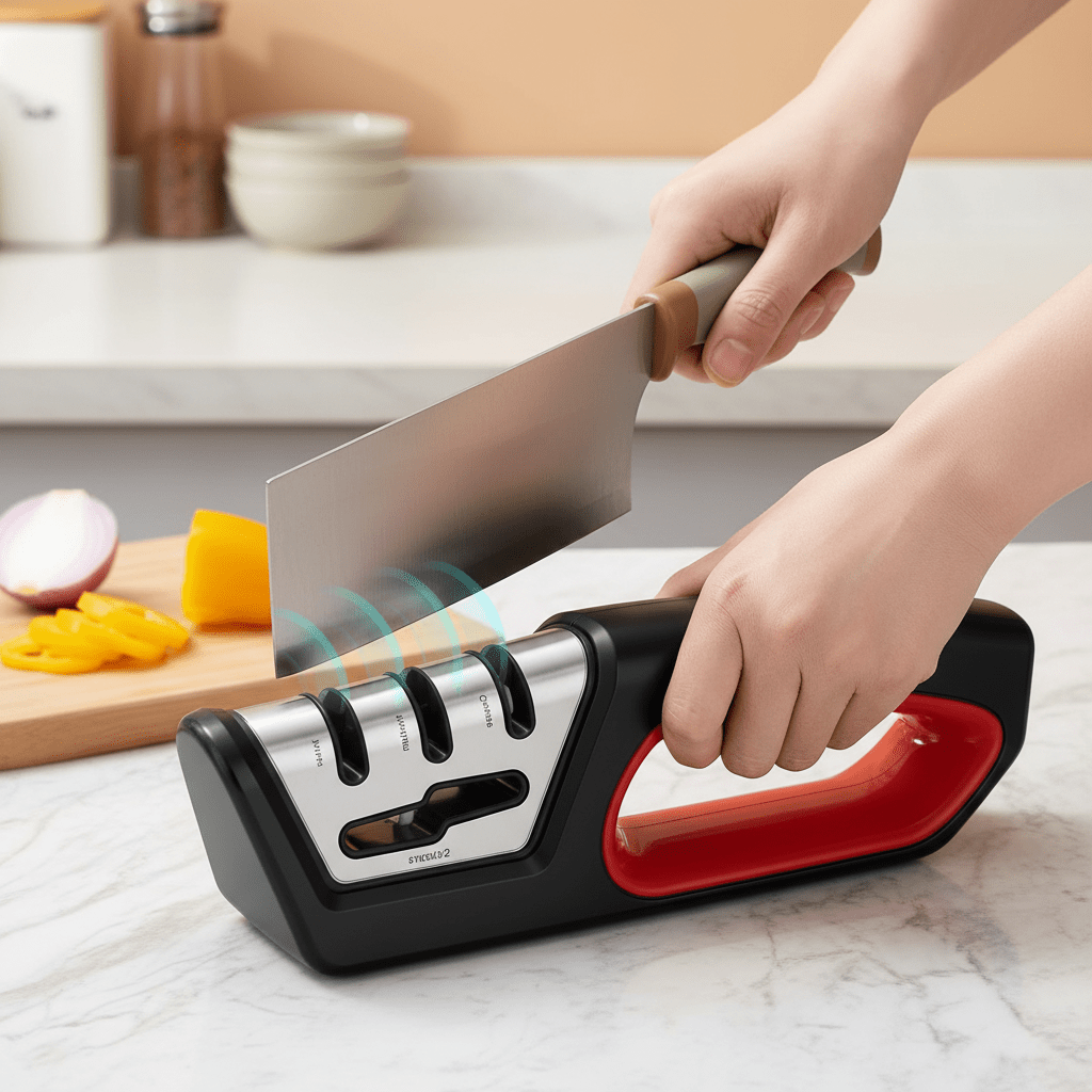 EdgeForge ergonomický brousek na nože a leštička nůžek 4 v 1