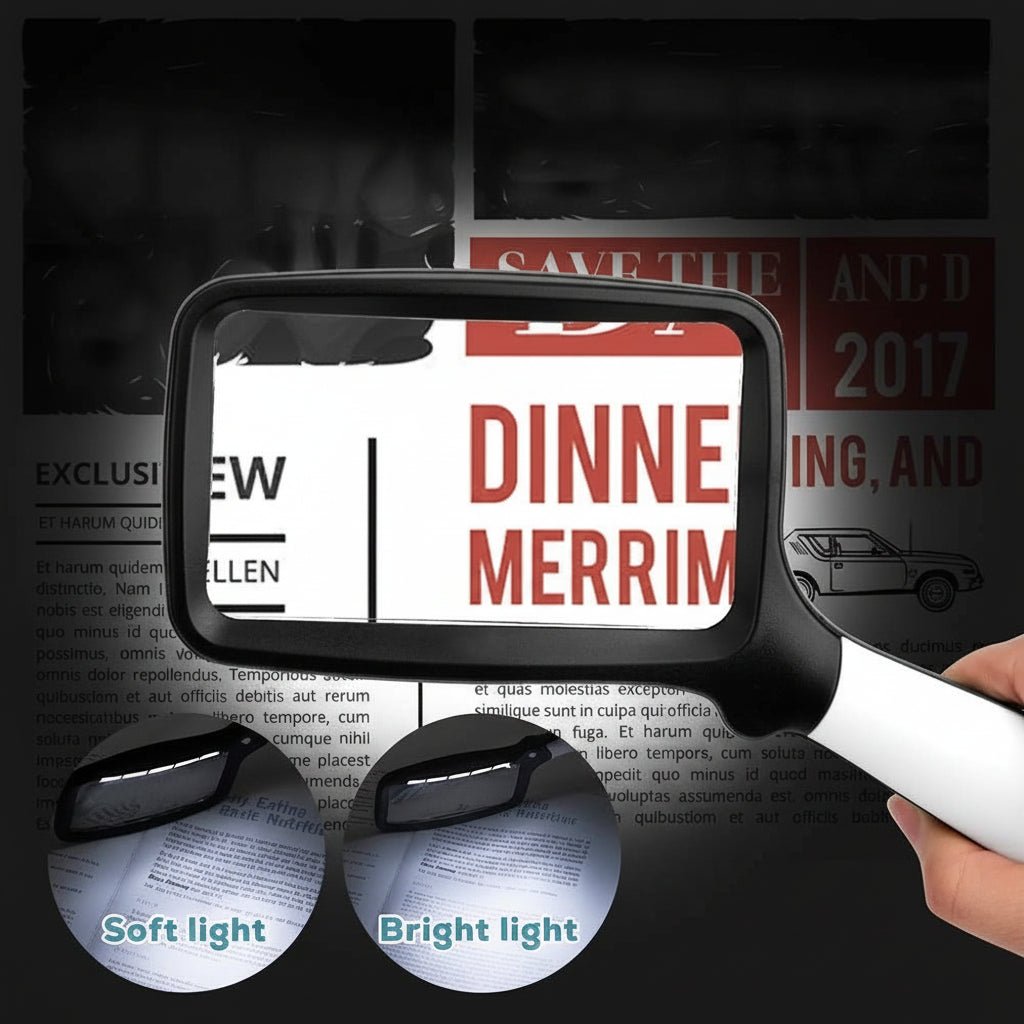 Handheld 3x LED Magnifier for Detailed Inspection - Euroselle