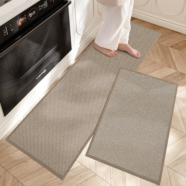 Juego de alfombrillas antifatiga beige, 18×47 y 18×28 pulgadas, antideslizantes