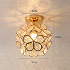 Design Flowers Style Glass Hallway Ceiling Lamp