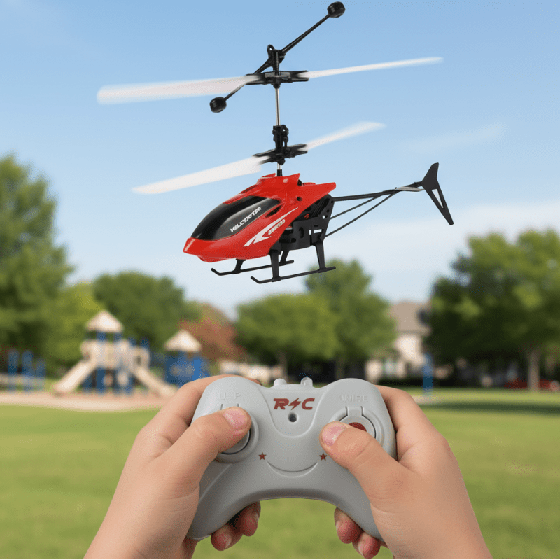 SkyPulse Mini -radio-ohjattava helikopteri — vakaa hallinta, helppo käyttöönotto, automaattinen tasapainotus