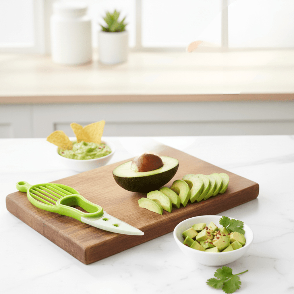 NovaMate 3-in-1 Avocado Cutter, Pitter and Spoon Tool