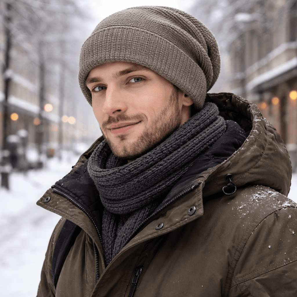 Bonnet souple en polaire AuroraSoft — Coupe ample et décontractée, tricot d’hiver