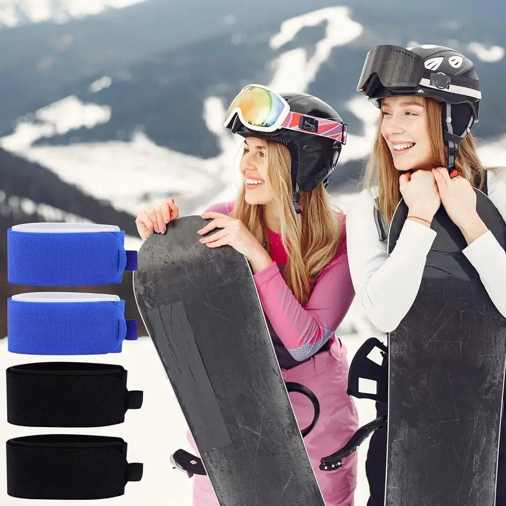 SummitGrip 2件装加垫尼龙滑雪固定带 — 可调节魔术贴闭合