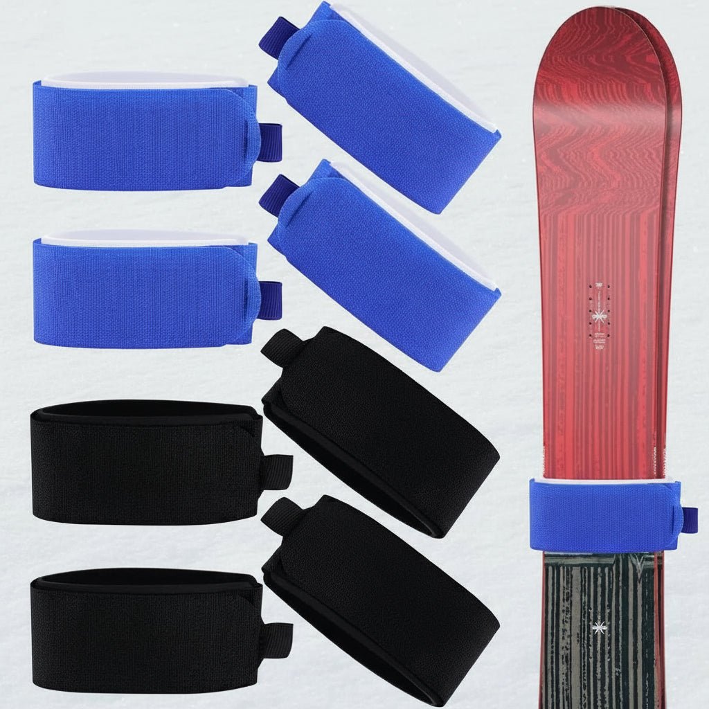 SummitGrip 2件装加垫尼龙滑雪固定带 — 可调节魔术贴闭合