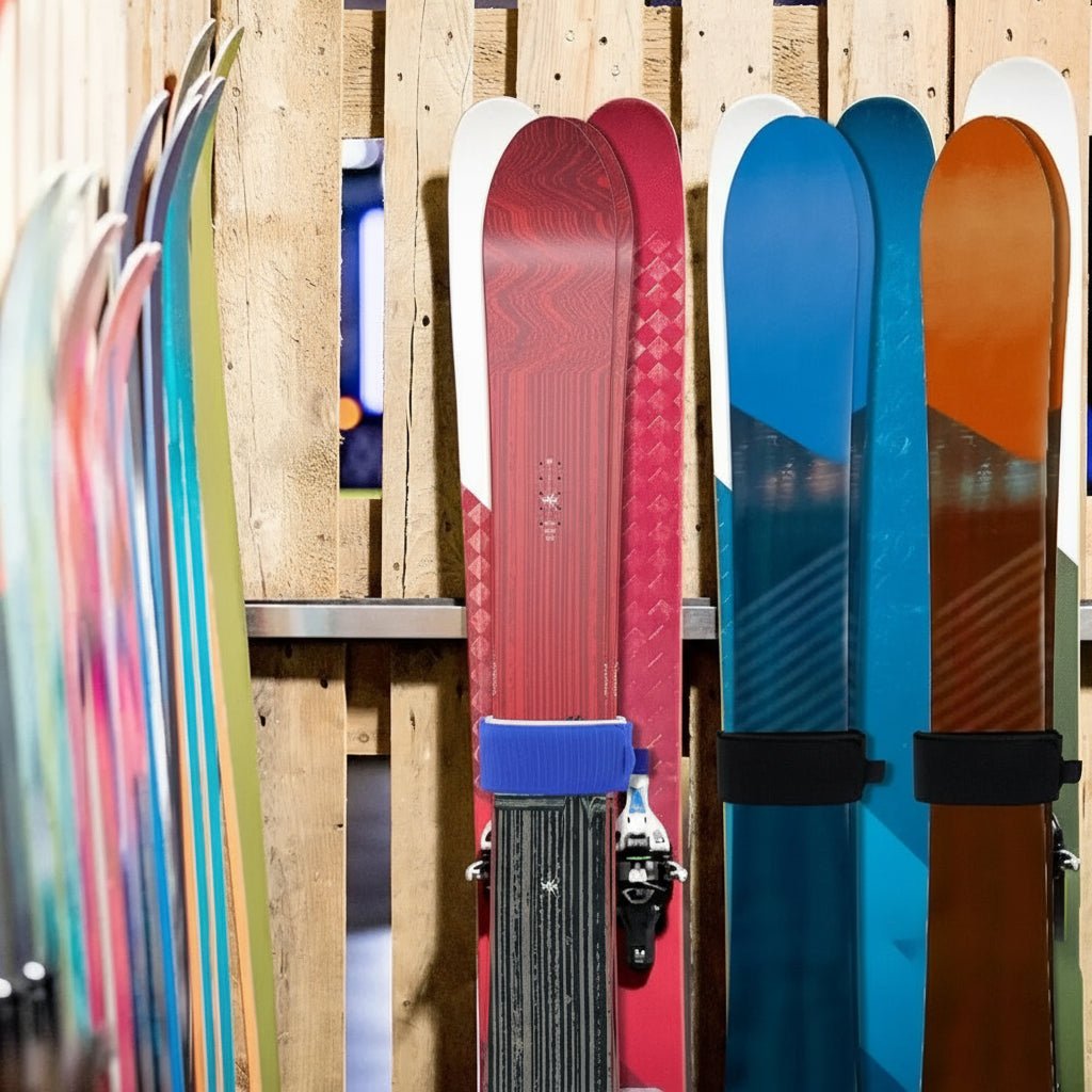 SummitGrip 2件装加垫尼龙滑雪固定带 — 可调节魔术贴闭合