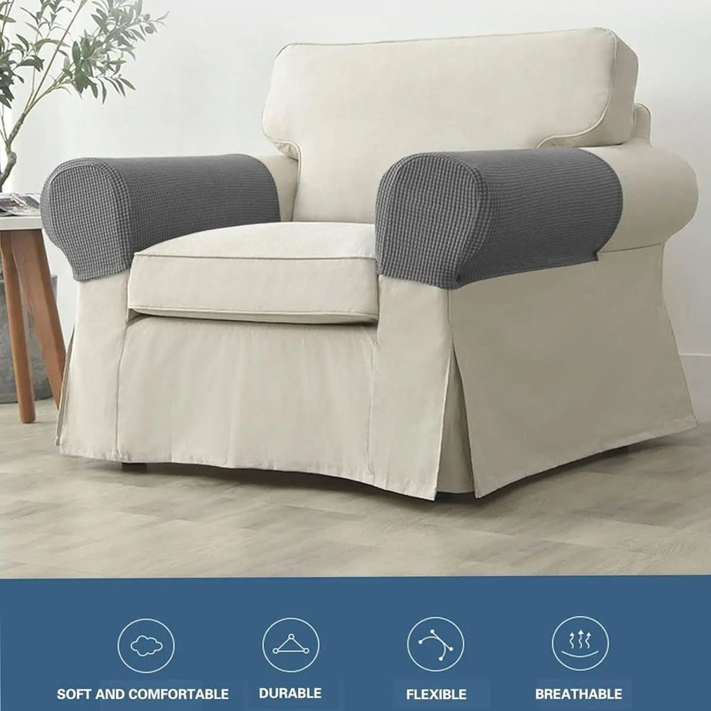NovaGuard Waterproof Armrest Covers — Quilted Jacquard Pattern, Stain Protection