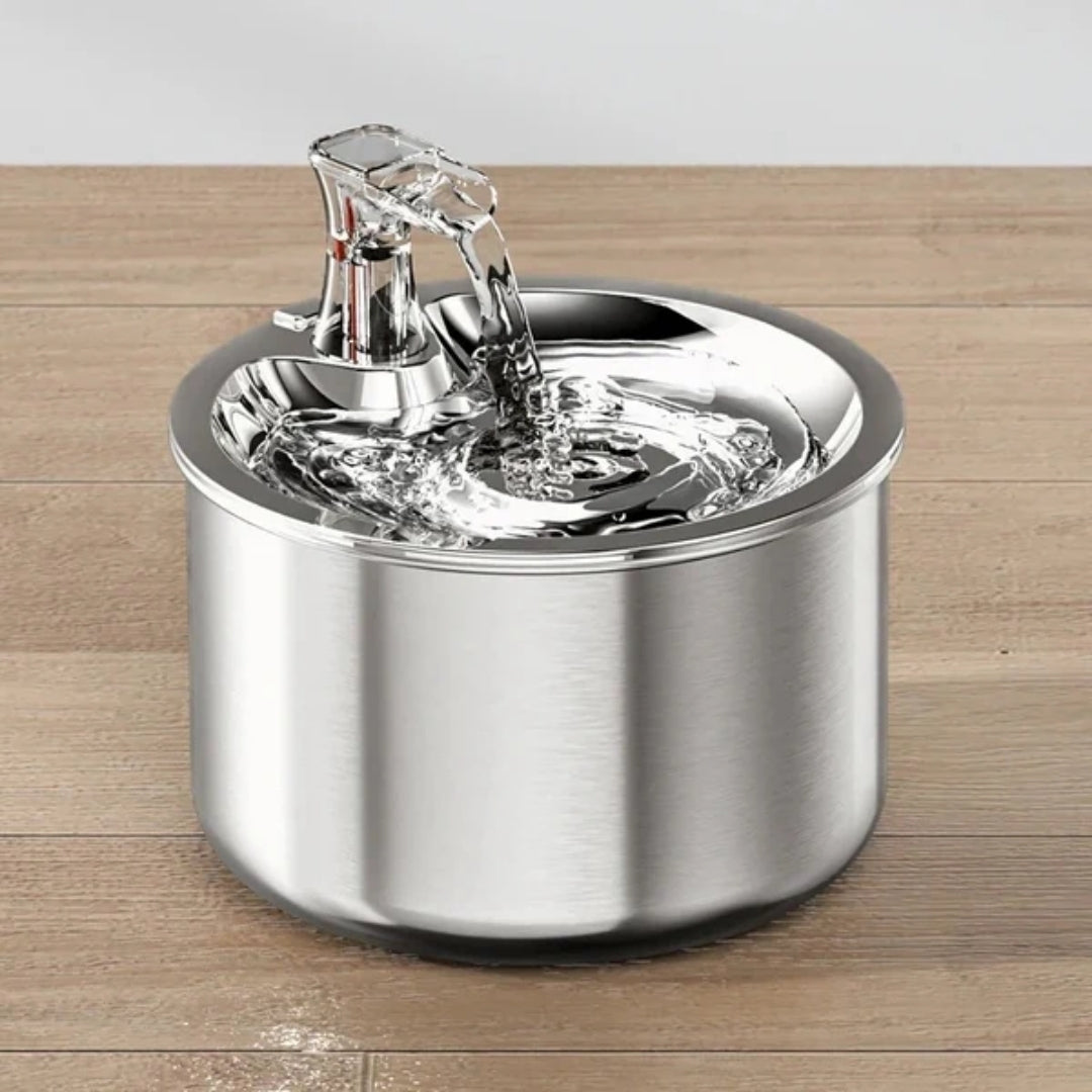Stainless Steel 68 oz Pet Water Fountain — Motion Sensor, 4-Stage Filter
