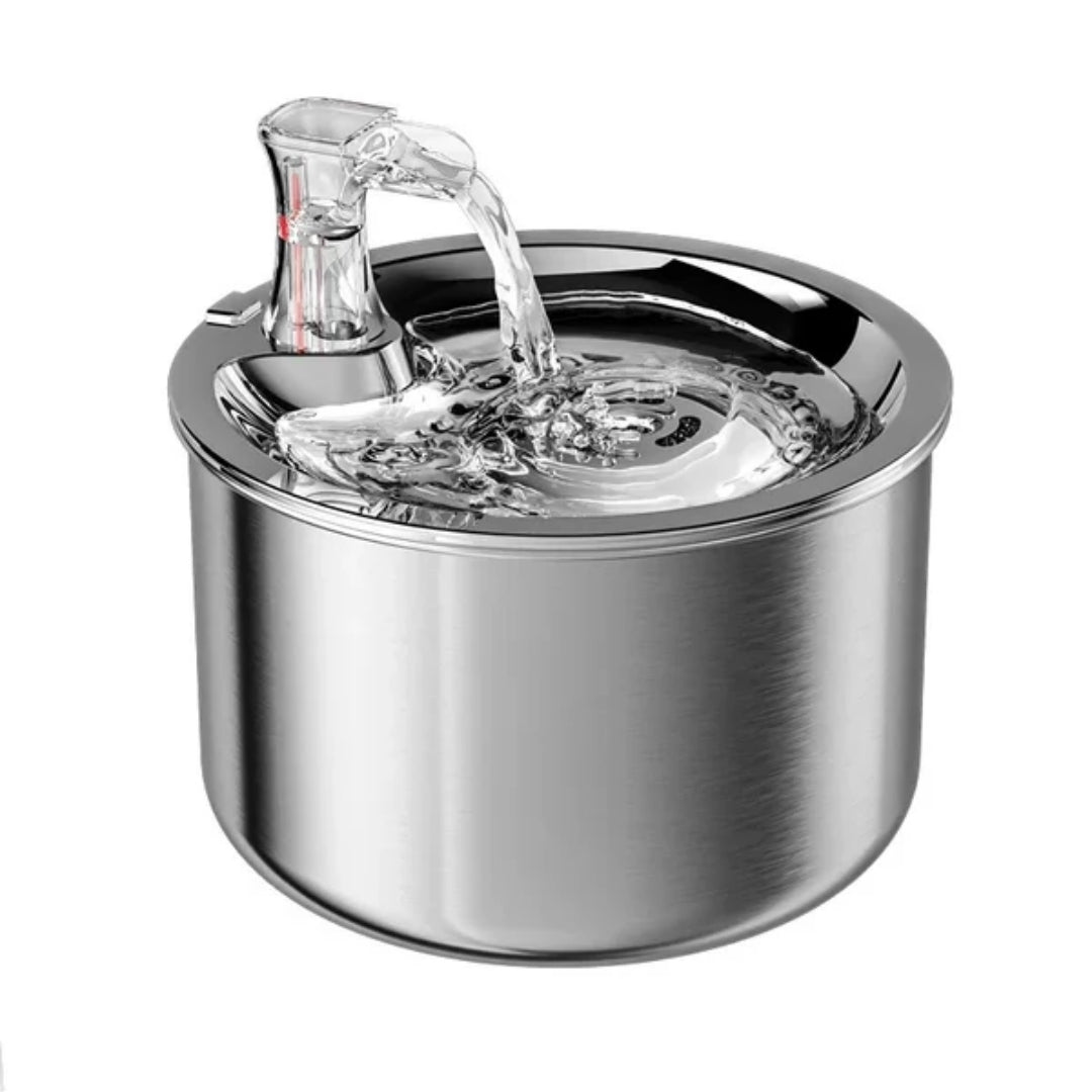 Stainless Steel 68 oz Pet Water Fountain — Motion Sensor, 4-Stage Filter