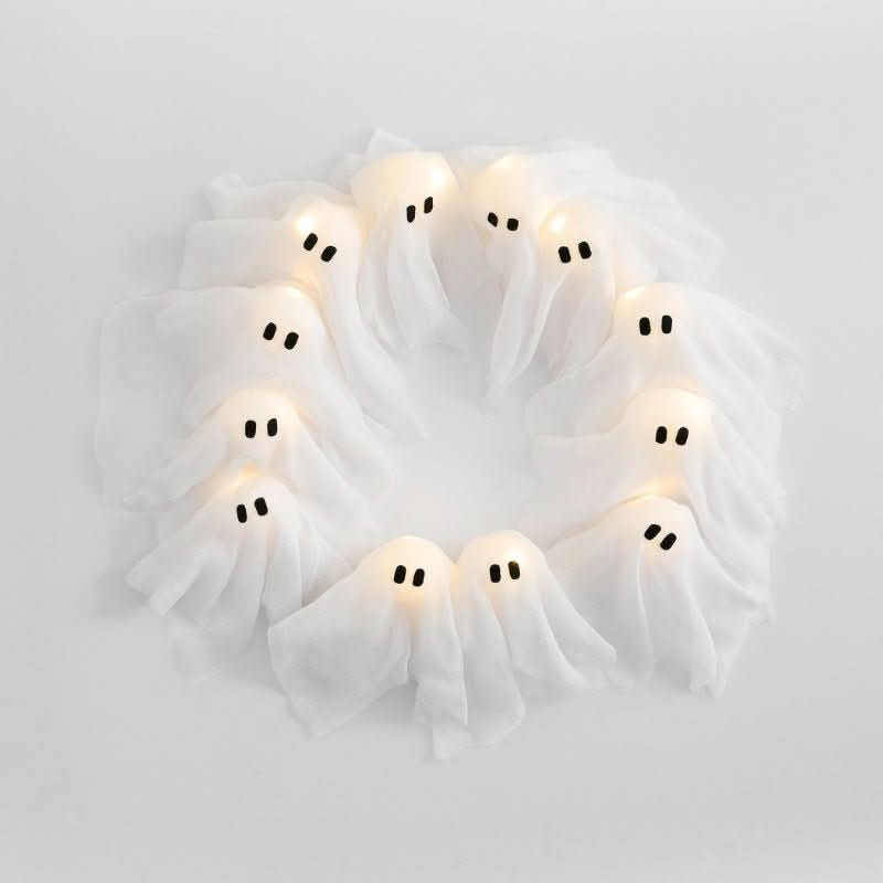 PhantomGlow kompaktní strašidelný LED věnec — energeticky úsporná světla, ambientní záře