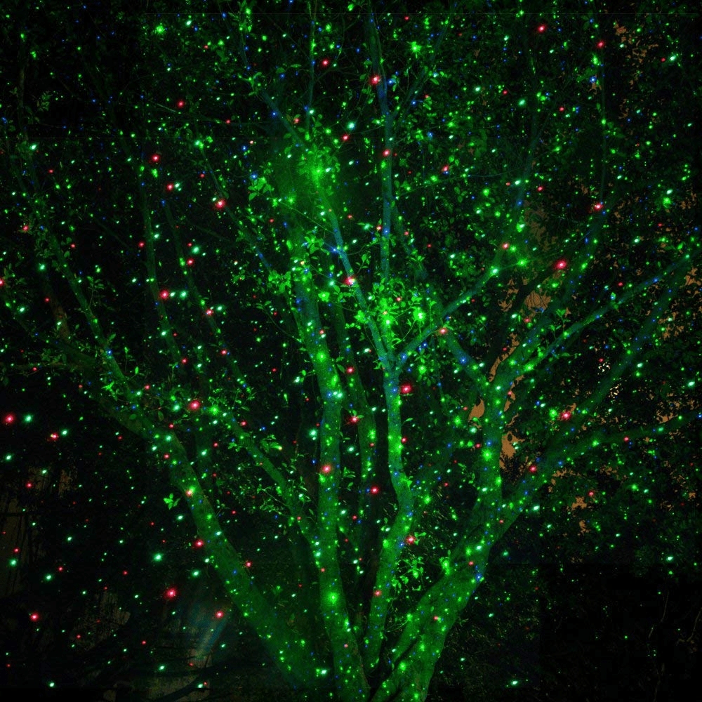 LumaPulse Bright Weatherproof Laser Projector — Moving Red and Green Beams