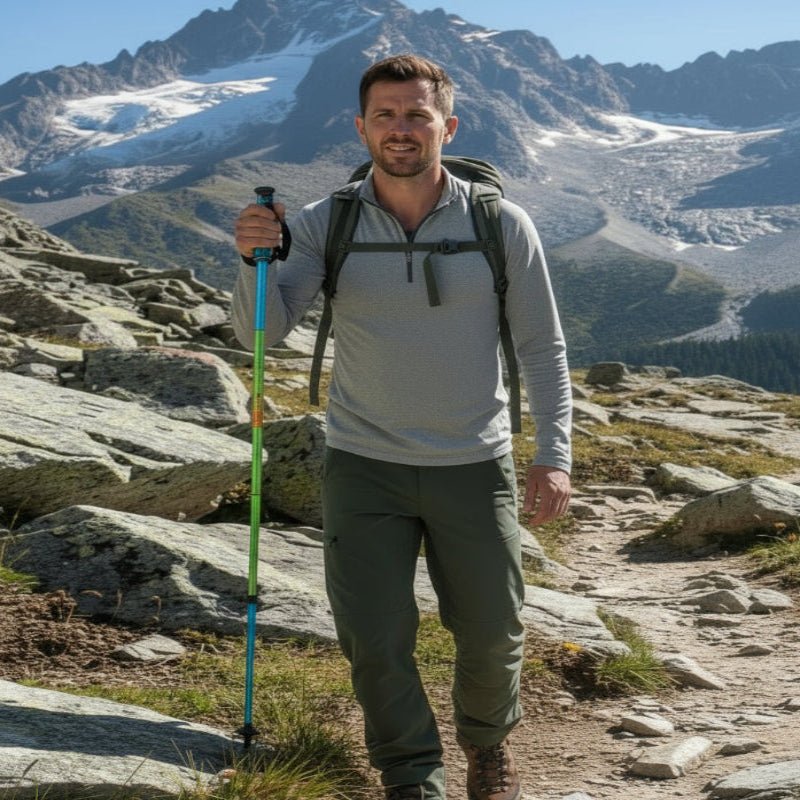 EverPeak Ultralight Carbon Fiber Trekking Poles — Five-Section Collapsible Design