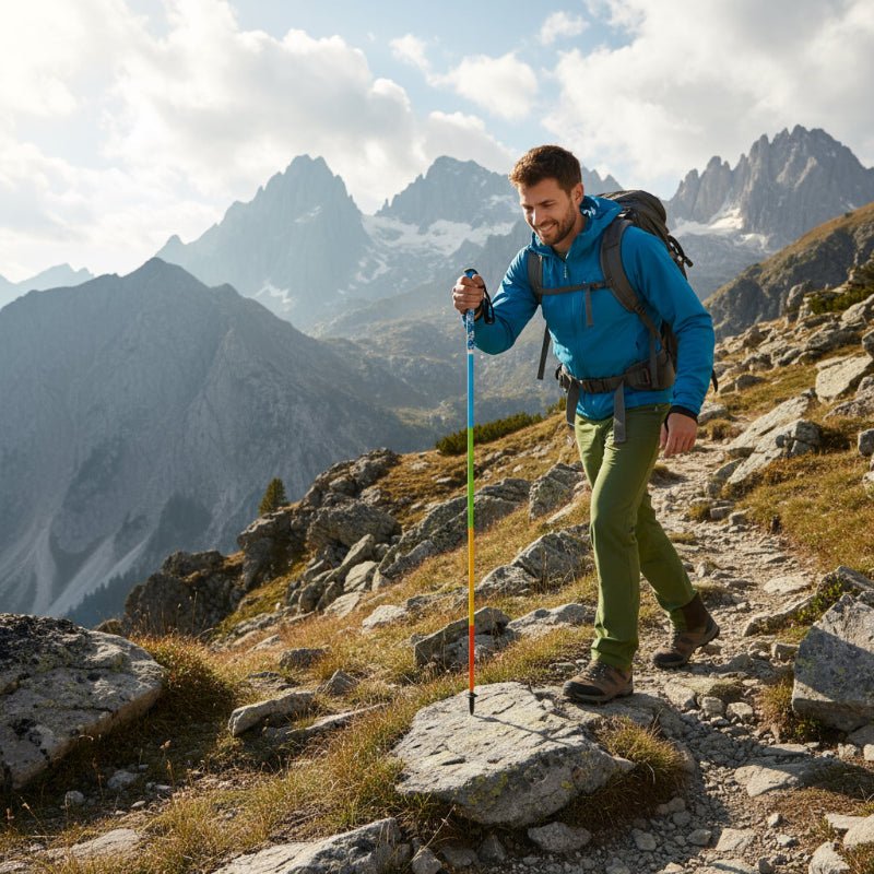 EverPeak Ultralight Carbon Fiber Trekking Poles — Five-Section Collapsible Design