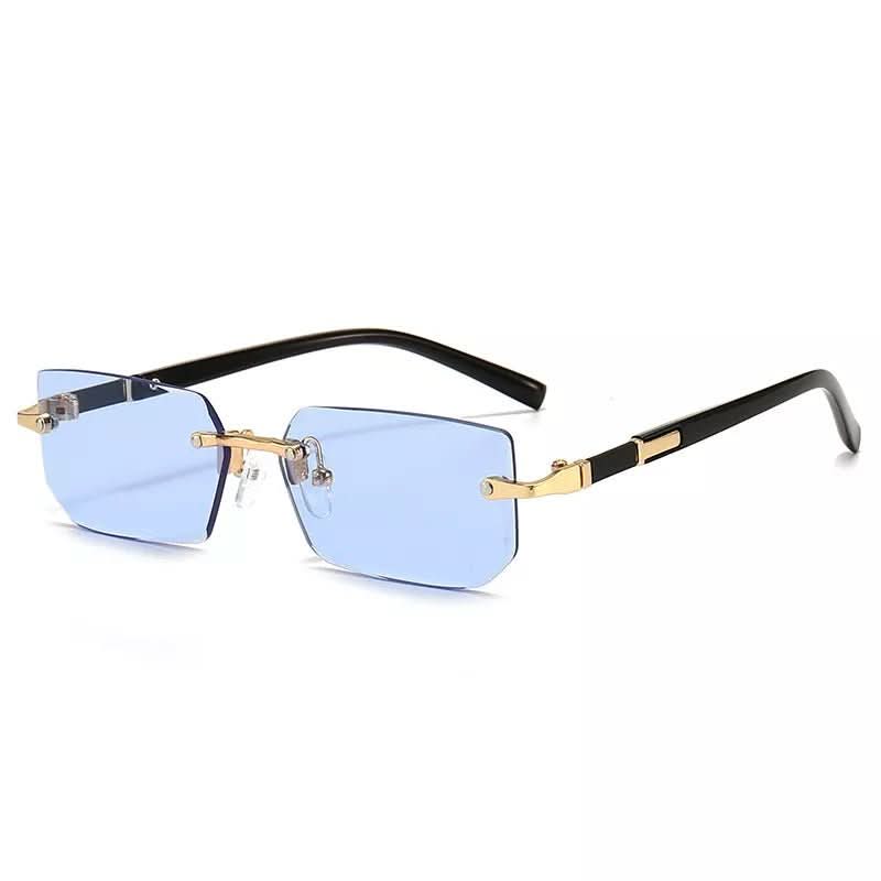 LumaVista rechteckige randlose Unisex-Sonnenbrille — UV400-Schutz