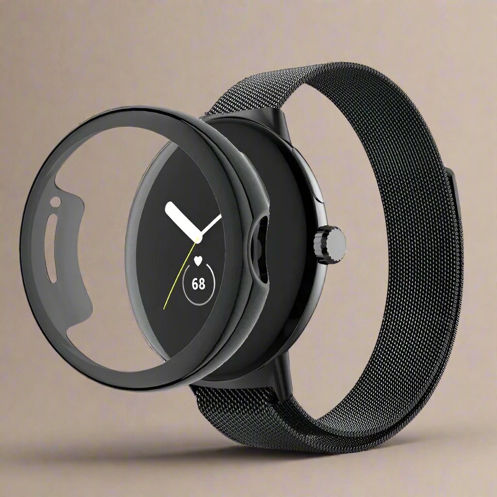 Kit cinturino in acciaio inossidabile e custodia protettiva per Pixel Watch — 41mm e 45mm