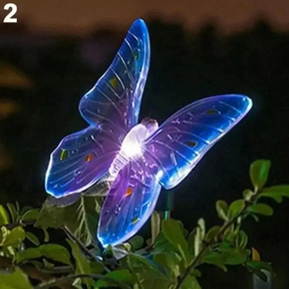 AuroraLeaf solcelledrevet sommerfuglelampe med LED til haven