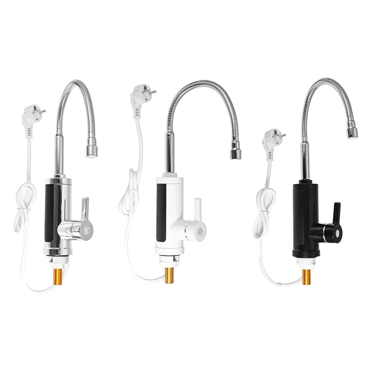 Grifo eléctrico instantáneo de 3000W — doble mando, agua caliente de 86-140°F