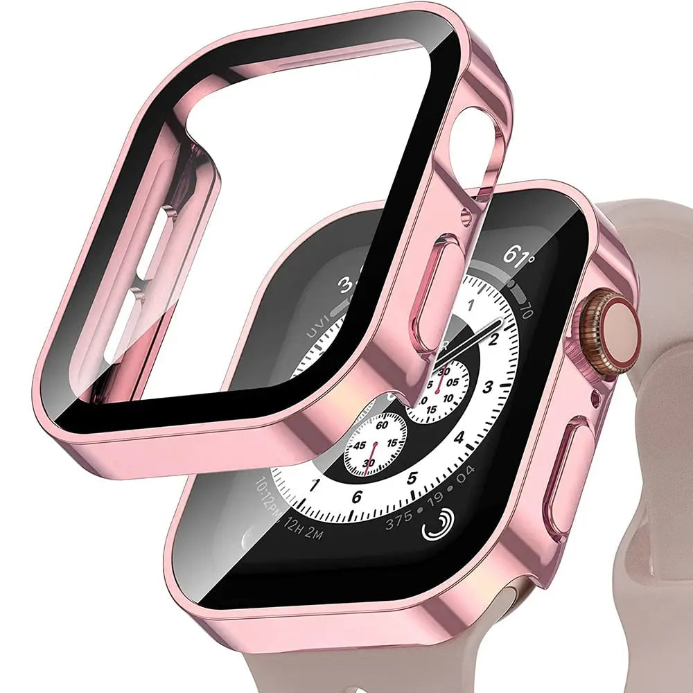 מגן נצמד ל-Apple Watch Series 4-9 — זכוכית מחוסמת ושריון PC