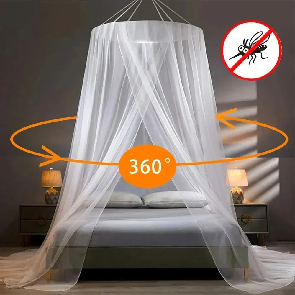 Mosquitera plegable para cama doble — diseño portátil y compacto