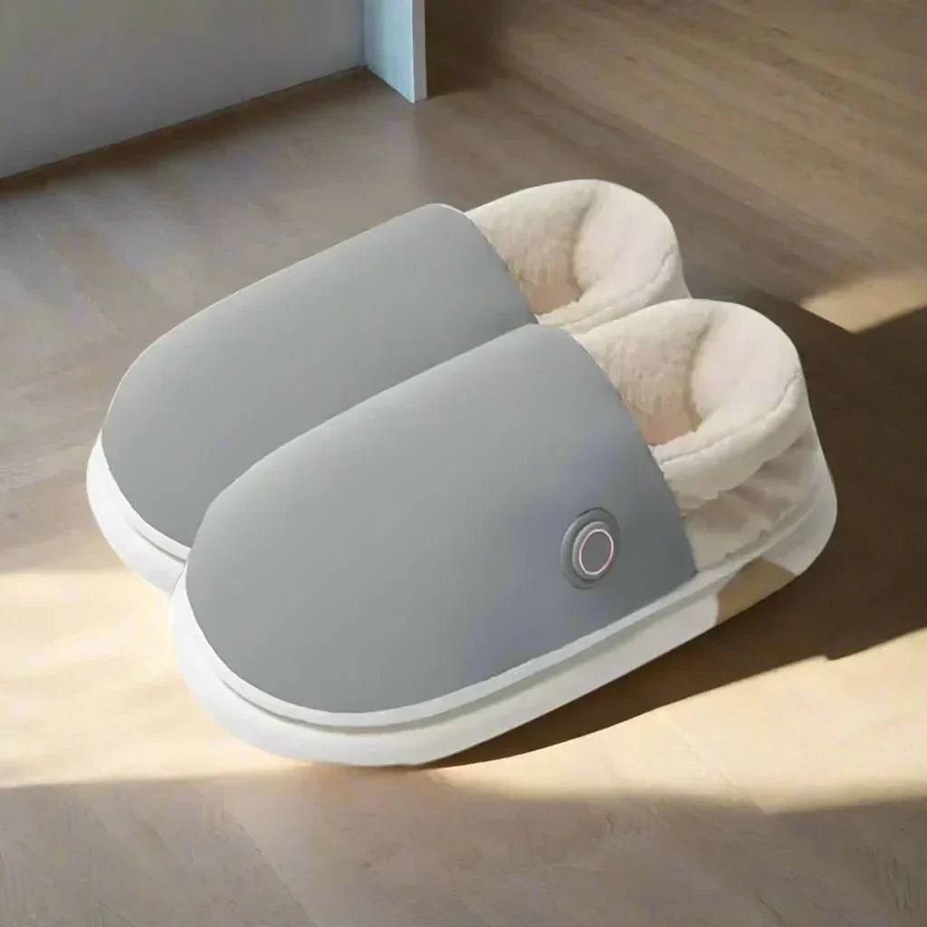 WarmNest 电热拖鞋 – 即刻温暖，柔软舒适