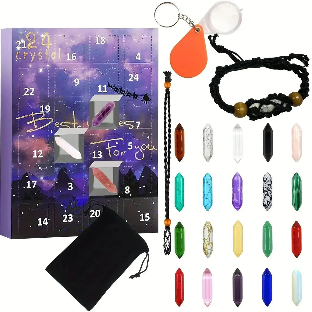 GemSpark 24 Real Gemstones Advent Calendar – Educational Treasure Collection