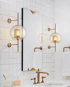 Adriel - Modern Honeycomb Brass & Glass Wall Sconce