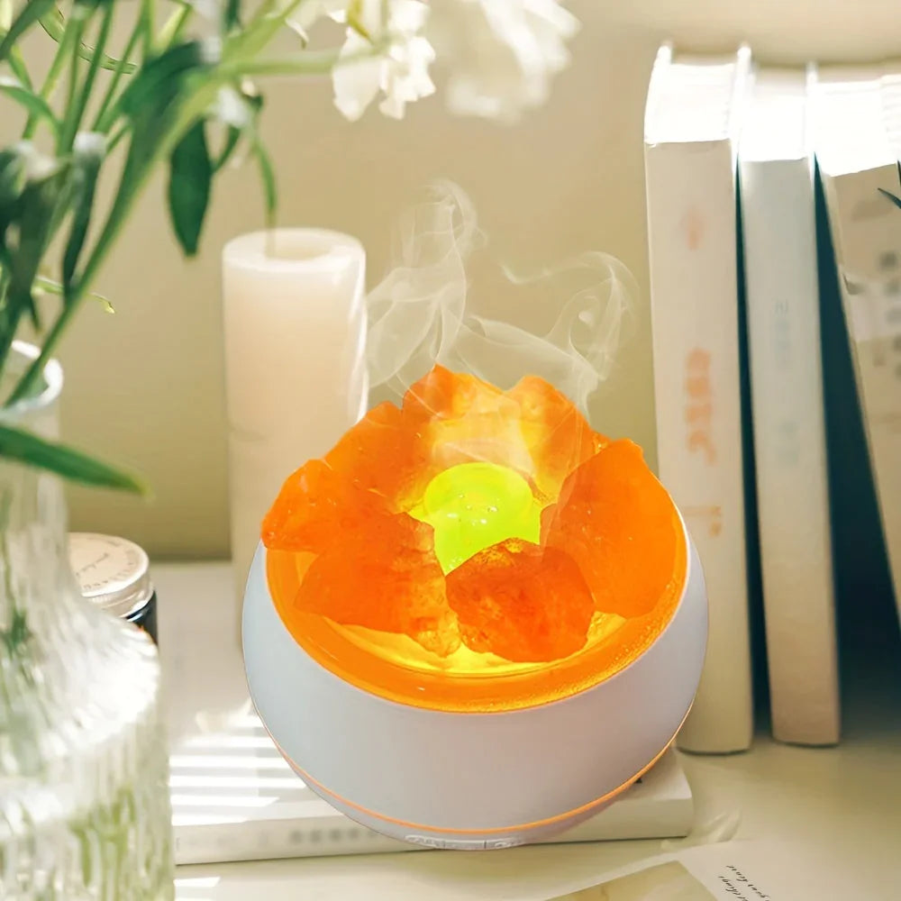 Salzlampe Aroma Diffusor, 345 ml Kapazität, USB-betrieben, ABS Himalaya-Salz | Euroselle