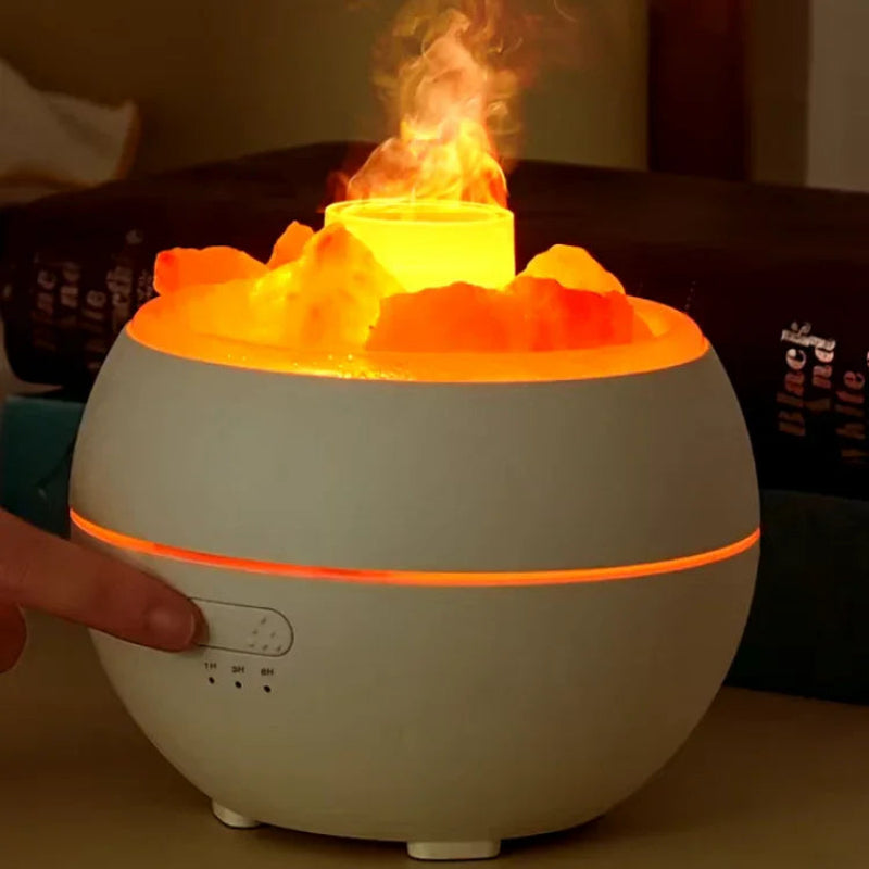 Salzlampe Aroma Diffusor, 345 ml Kapazität, USB-betrieben, ABS Himalaya-Salz | Euroselle