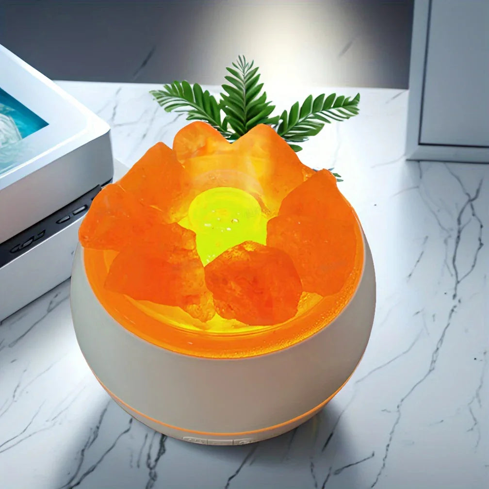 Salzlampe Aroma Diffusor, 345 ml Kapazität, USB-betrieben, ABS Himalaya-Salz | Euroselle