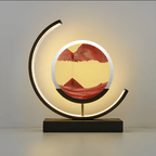 Dimmable LED floor lamp designed with flowing sand visuals for a relaxing ambient atmosphere - Euroselle