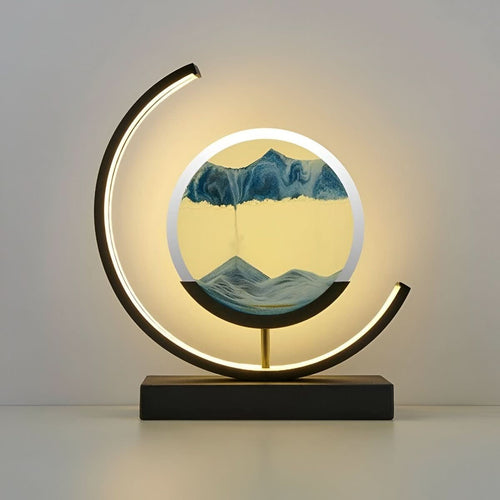Lampe de sable apaisante avec mouvement relaxant et éclairage d'ambiance - Euroselle