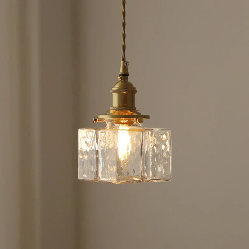 Lyra Ceiling Light With Sculptural Glass Pendant Fixture